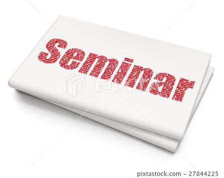 Education concept: Seminar on Blank Newspaper 27844225