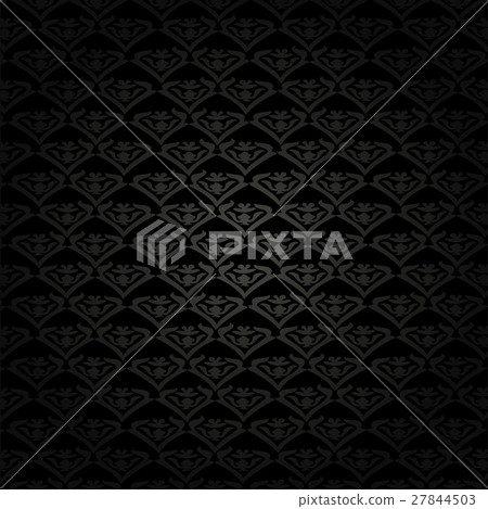 Vector vintage floral pattern, seamless black Vector vintage floral pattern, seamless black 27844503