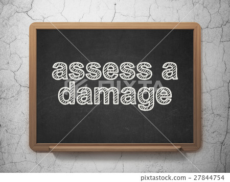 Insurance concept: Assess A Damage on chalkboard 27844754