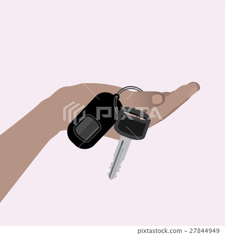 hand holding car keys. Valentine s Day hand holding car keys. Valentine s Day 27844949
