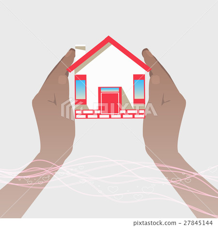 House in two hands. Illustrations House in two hands. Illustrations 27845144