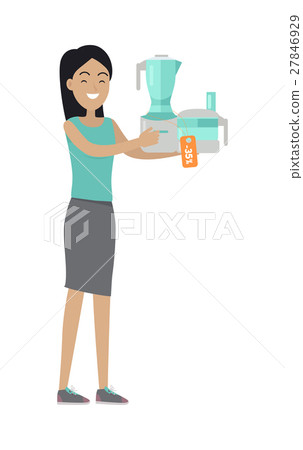 Woman Buys Food Processor on Sale at Low Price 27846929