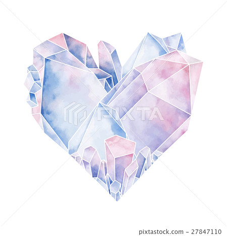 Graphic crystal heart 27847110
