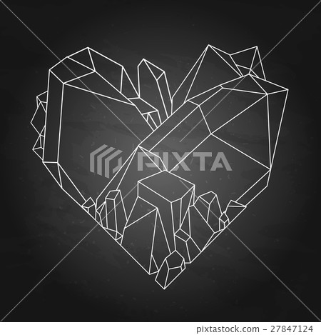 Graphic crystal heart 27847124