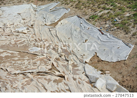 Sediment pond at the construction site. Sediment pond at the construction site. 27847513
