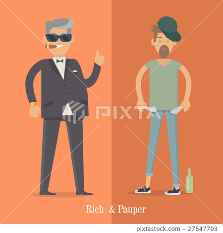 Rich and Pauper Men. Social Level. Human Poster 27847703
