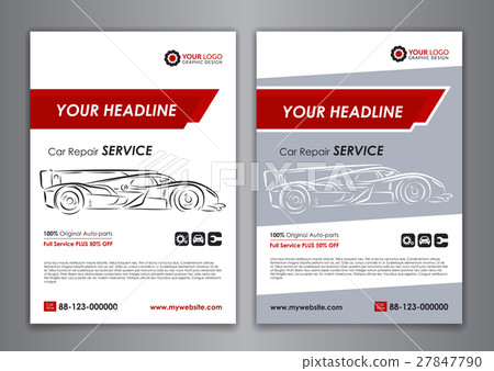 Download Auto Repair Brochure Templates Mockup Poster Stock Illustration 27847790 Pixta PSD Mockup Templates