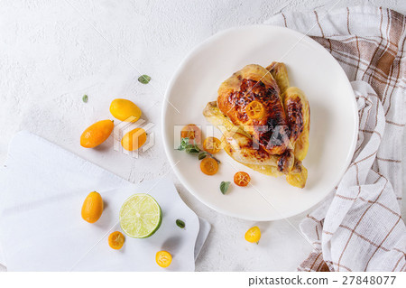 Fried chicken with kumquats Fried chicken with kumquats 27848077