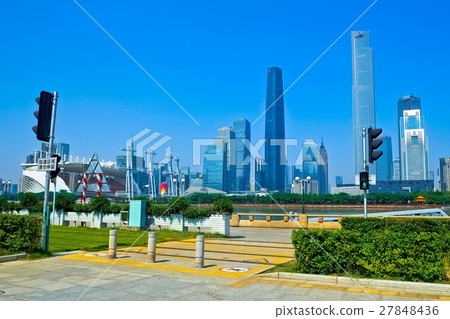 Guangzhou Guangzhou the skyline across the Pearl River Guangzhou Guangzhou the skyline across the Pearl River 27848436