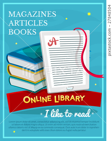 Online library design, vector illustartion 27848504