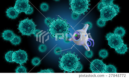 Nano robot 3D render Nano robot 3D render 27848772