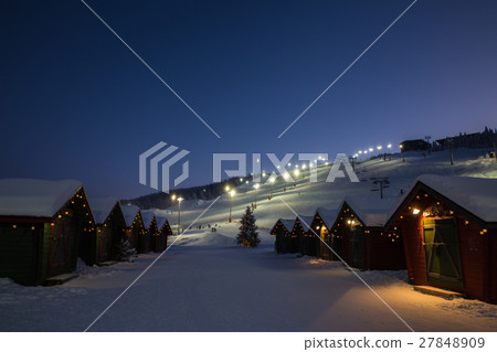 winter market village in Levi, Finland in the 27848909