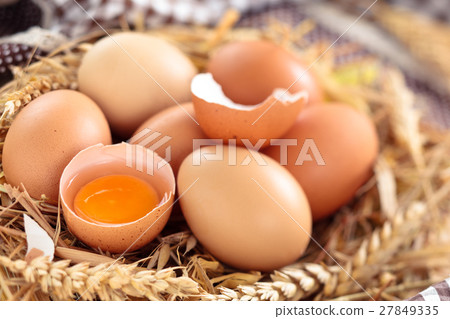 Fresh chicken eggs. Fresh chicken eggs. 27849335