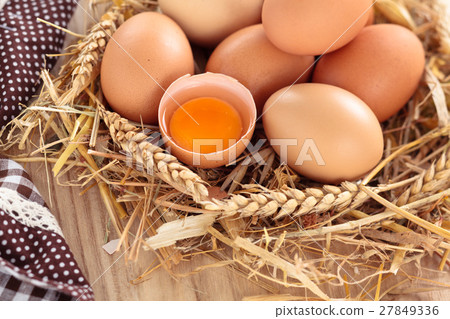 Fresh chicken eggs. Fresh chicken eggs. 27849336