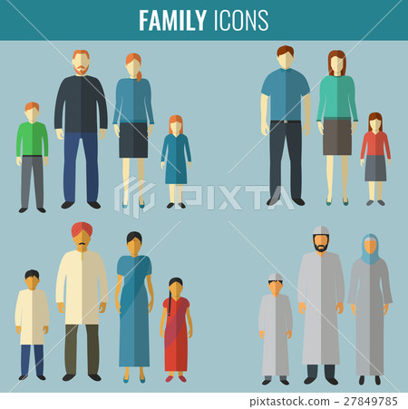 Family icons set. Traditional Culture. Vector 27849785