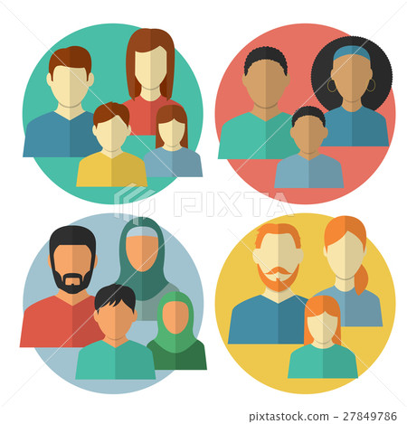 Family icons set. Traditional Culture. Vector 27849786