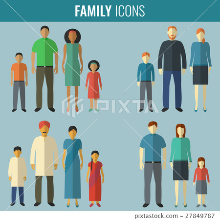 Family icons set. Traditional Culture. Vector Family icons set. Traditional Culture. Vector 27849787