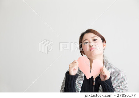 Heart and female · white back 27850177