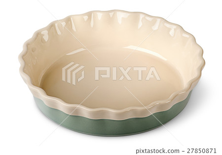 Turquoise and beige ceramic bowl top view 27850871