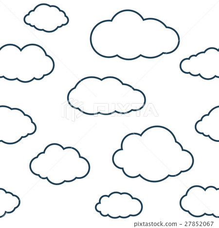Clouds Seamless Pattern Background - Stock Illustration [27852067] - PIXTA
