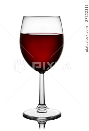 Front view of red wine glass 27852311