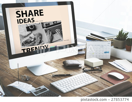 Social Media Blog Ideas Concept Social Media Blog Ideas Concept 27853774