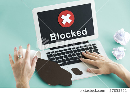 Unsecured Unavailable Spyware Crash Denied Concept Unsecured Unavailable Spyware Crash Denied Concept 27853831