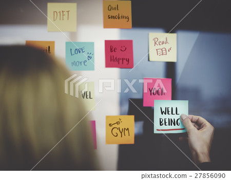 Wellbeing Positivity Mindset Thinking Wellness Concept Wellbeing Positivity Mindset Thinking Wellness Concept 27856090