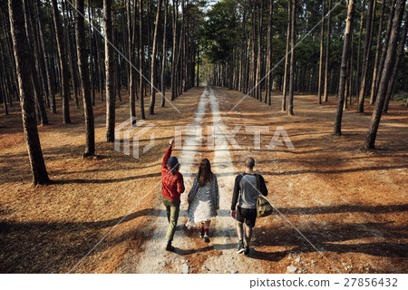 Friends Walking Exploring Outdoors Concept 27856432