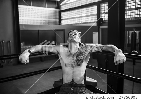 Boxer Rest Sitting Corner Rounds Break Concept Boxer Rest Sitting Corner Rounds Break Concept 27856903