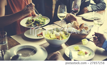 Business People Dining Together Concept Business People Dining Together Concept 27857258