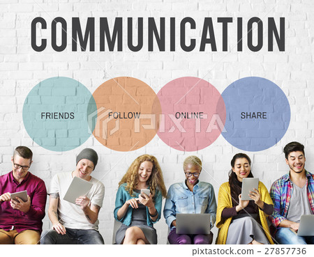 Communication Connection Networking Icon Concept Communication Connection Networking Icon Concept 27857736