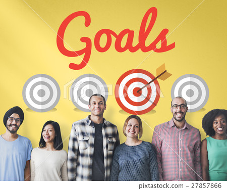 Goals Target Arrow Icon Graphic Concept 27857866