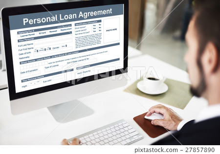 Personal Loan Agreement Bankiing Finance Credit Concept 27857890