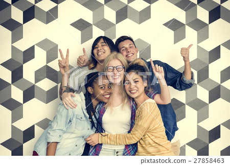 Diversity Students Friends Happiness Pose Concept 27858463