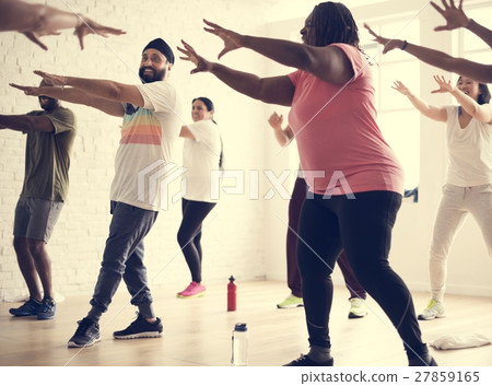 Diversity People Exercise Class Relax Concept 27859165