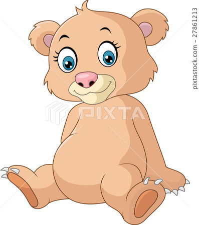 Cartoon funny bear isolated on white background - Stock Illustration ...