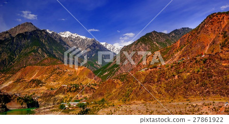 view to karakoram highway and valley, Pakistan 27861922