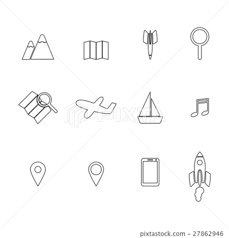 travel line icon set travel line icon set 27862946