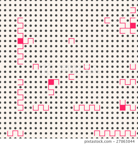 Seamless dots circle abstract pattern. 27863844