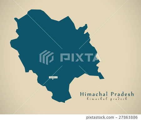 Modern Map - Himachal Pradesh IN India 27863886