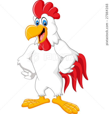 Happy rooster cartoon 27864168