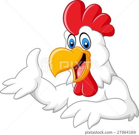 Happy rooster cartoon 27864169