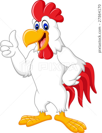 Happy rooster cartoon giving thumb up Happy rooster cartoon giving thumb up 27864170