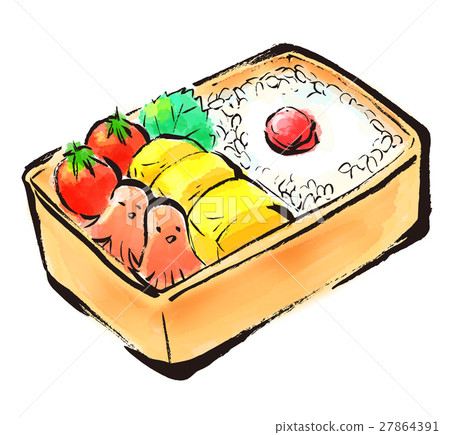 Brush painted box lunch Brush painted box lunch 27864391