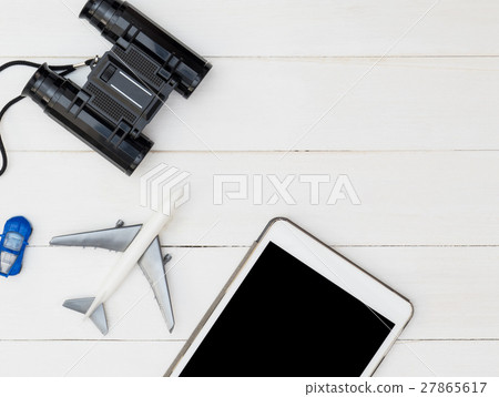 Travel Objects concept on white table Travel Objects concept on white table 27865617
