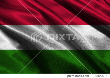 Hungary national flag 3D illustration symbol. Hungary national flag 3D illustration symbol. 27865895