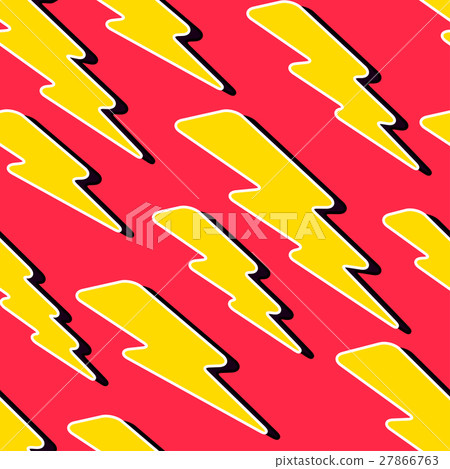 Seamless pattern with thunderbolt 27866763
