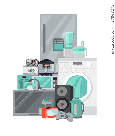 Sale Discount Household Appliances in Flat Style Sale Discount Household Appliances in Flat Style 27868272