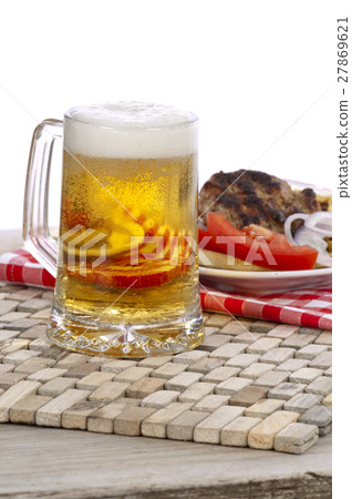 beer and grilled meat 27869621